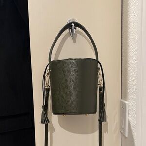 Chic Olive Green Mini Bucket Bag